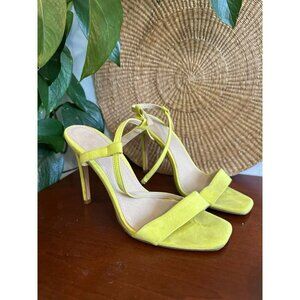 Truffle Collection women’s size 9 yellow strap sandal heels